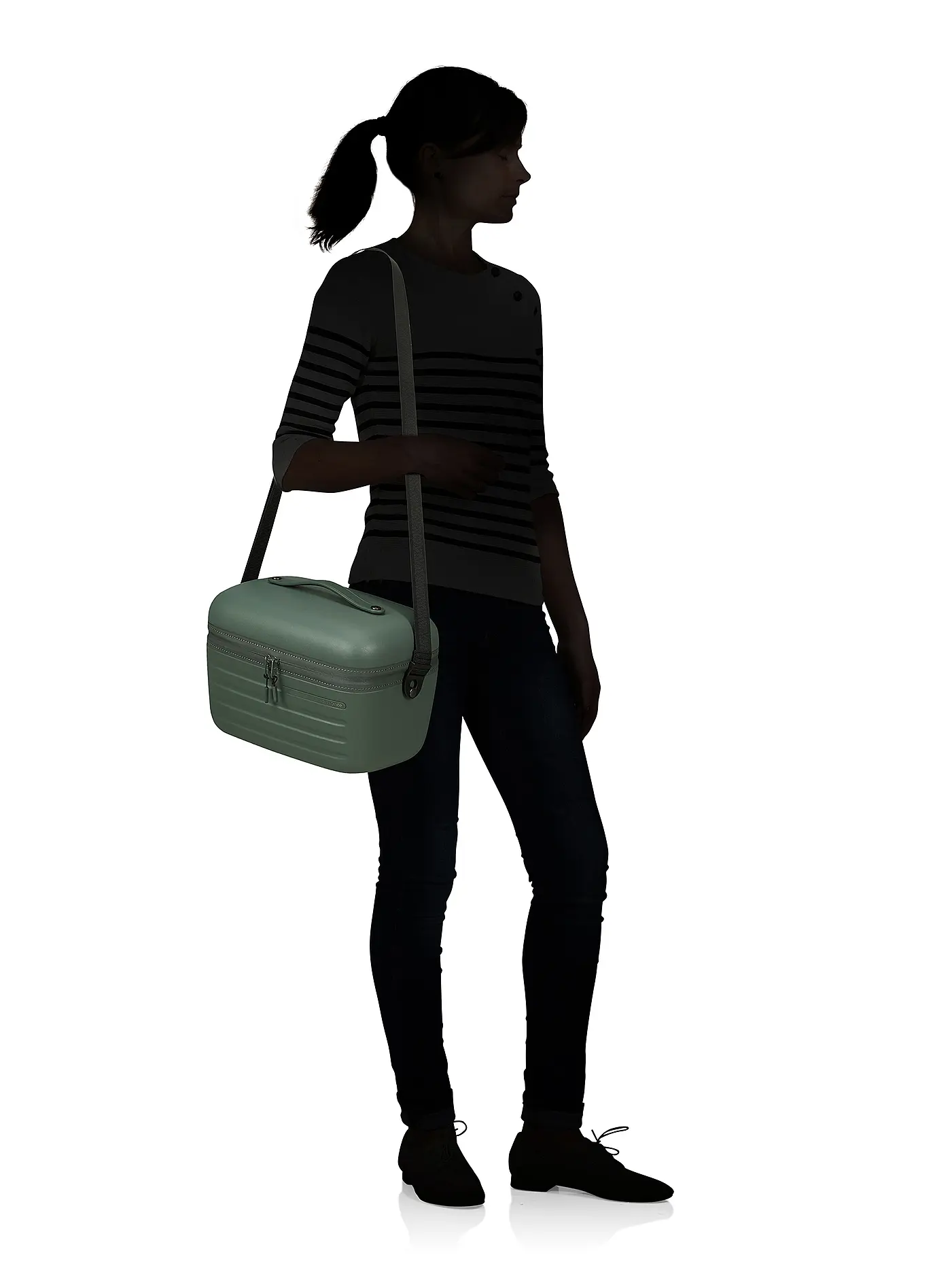 SAMSONITE | Beauty Case STACKD Black | dunkelgrün